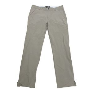 Oakley Tailored Fit Straight Leg Flat Front Golf Pants Stretch Khaki Size 36x34